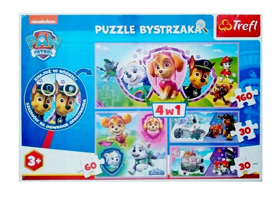 Trefl Puzzle Bystrzaka 4W1 Psi Patrol 91737 Ceny I Opinie Ceneo Pl