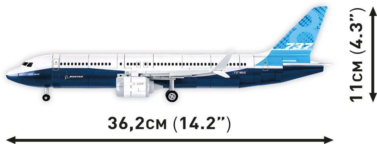 COBI Boeing 737-8 wymiary