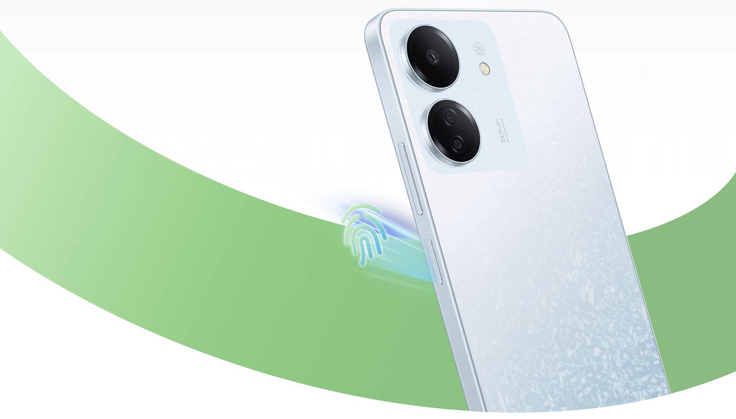 Redmi 13C – boczny czytnik linii papilarnych