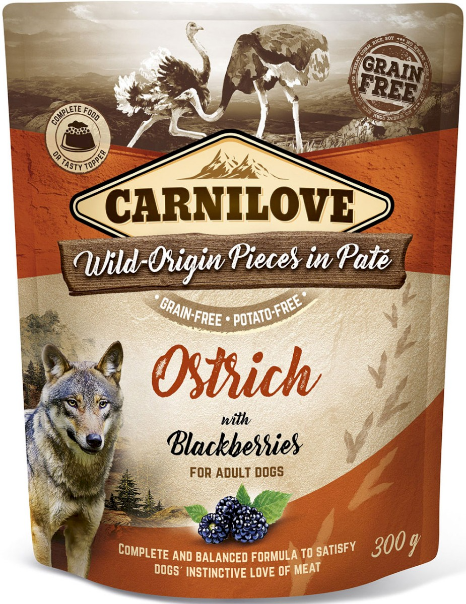 Carnilove Dog Pouch Ostrich&Blackberries produkt