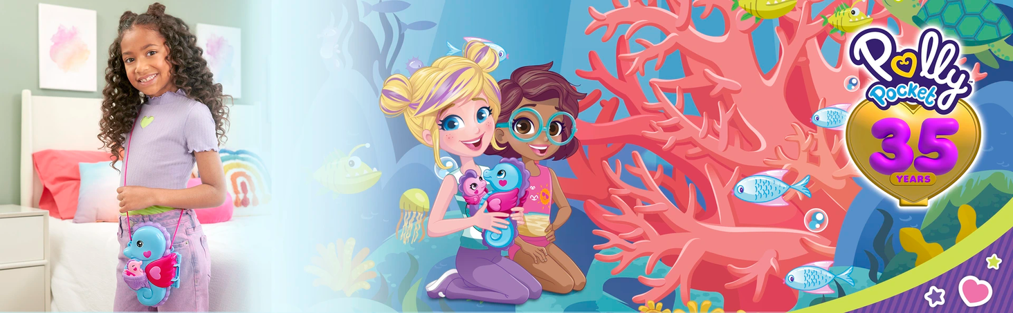 Polly Pocket Kompaktowa torebka Koniki morskie 3