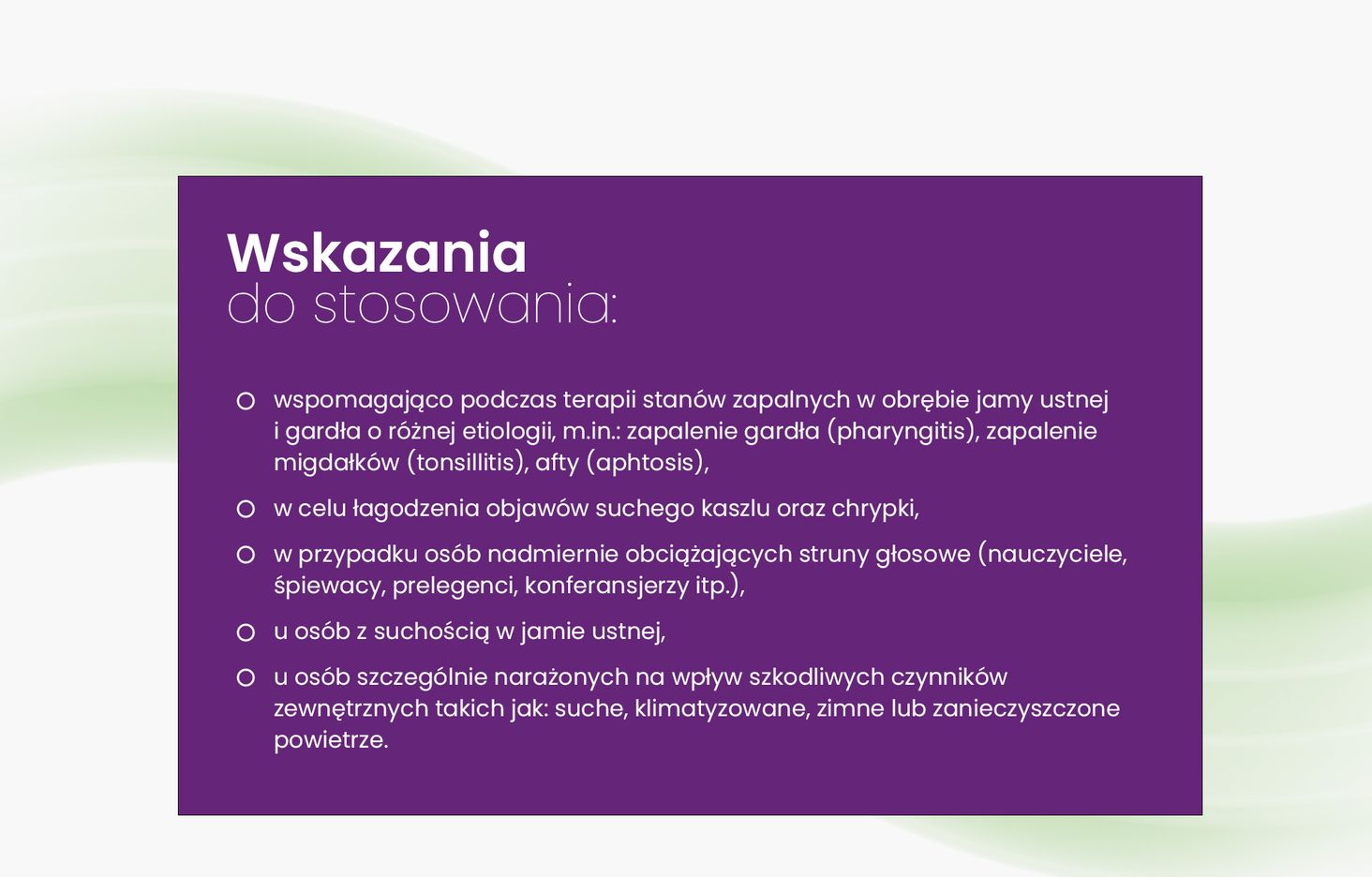 wskazania