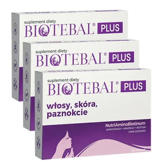 Biotebal PLUS włosy, skóra, paznokcie 3x30 tabl. - produkt