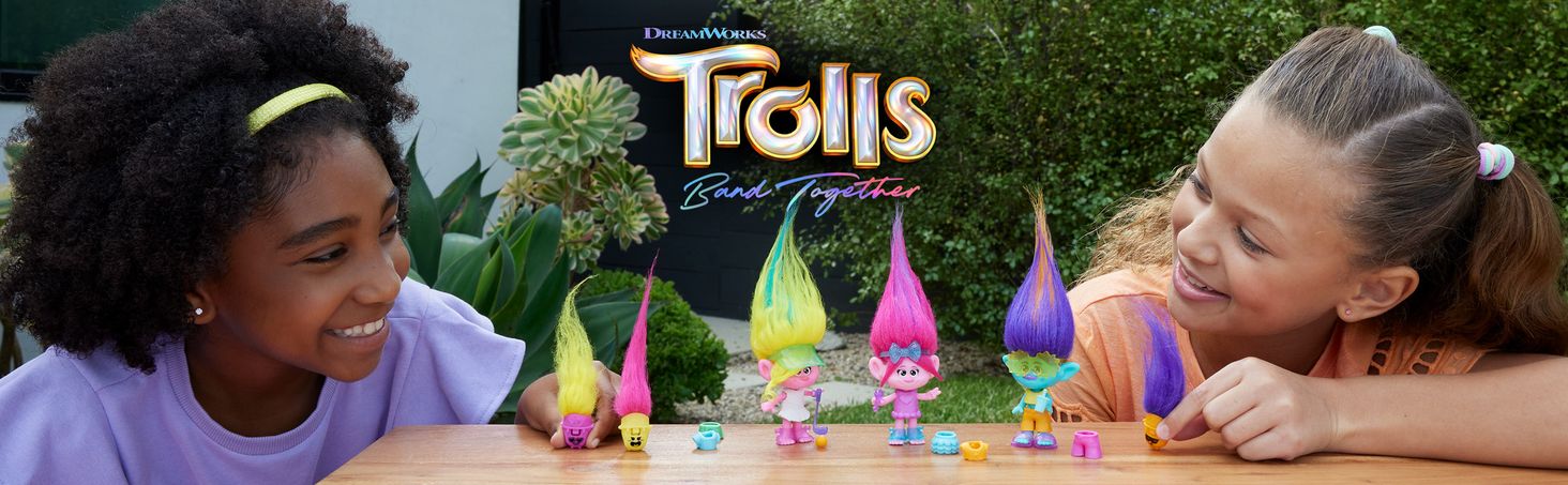 Mattel Trolls Poppy włosy z niespodzianką HNF02 HNF10