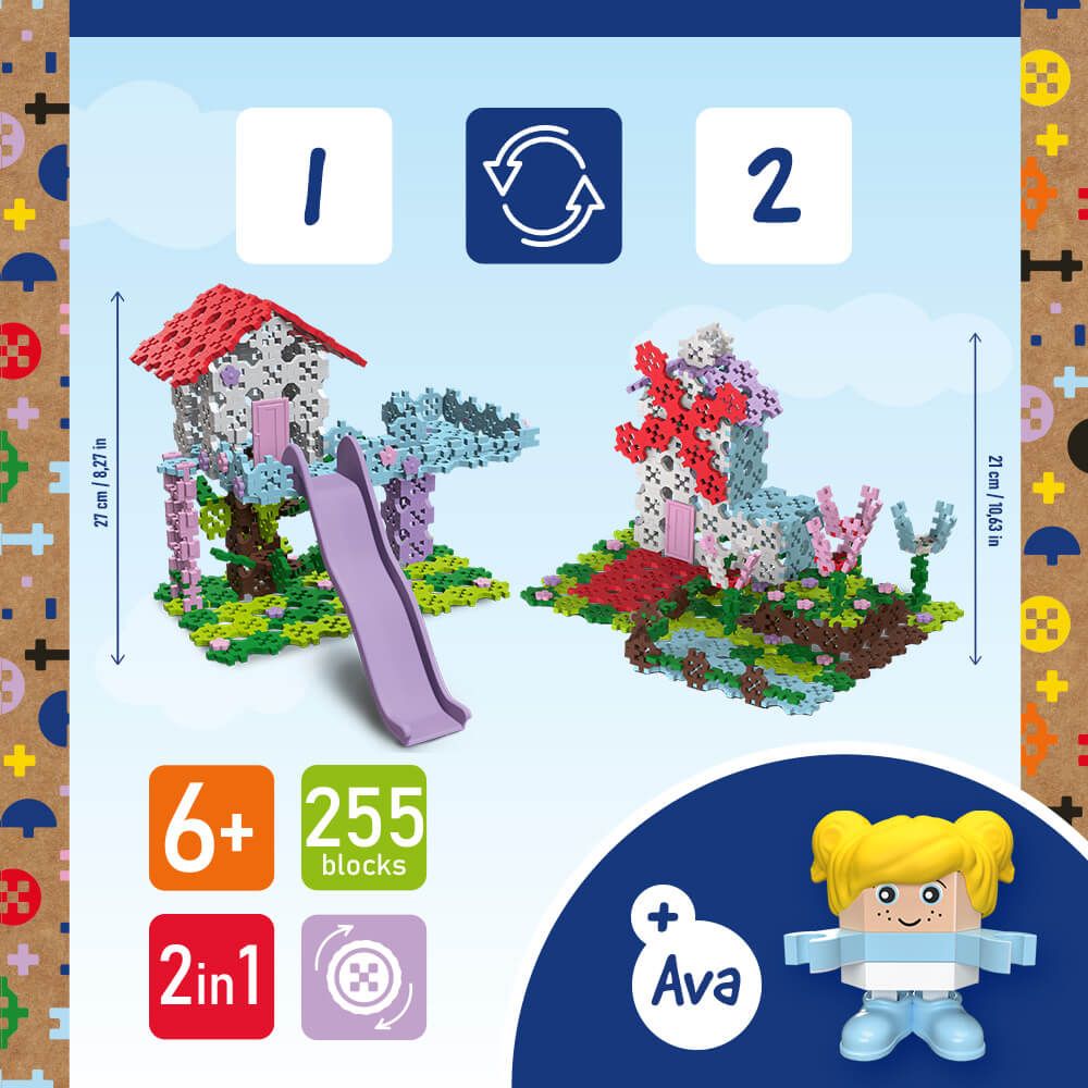 Zestaw klocków Connect 2w1 – Domek na drzewie/Wiatrak
