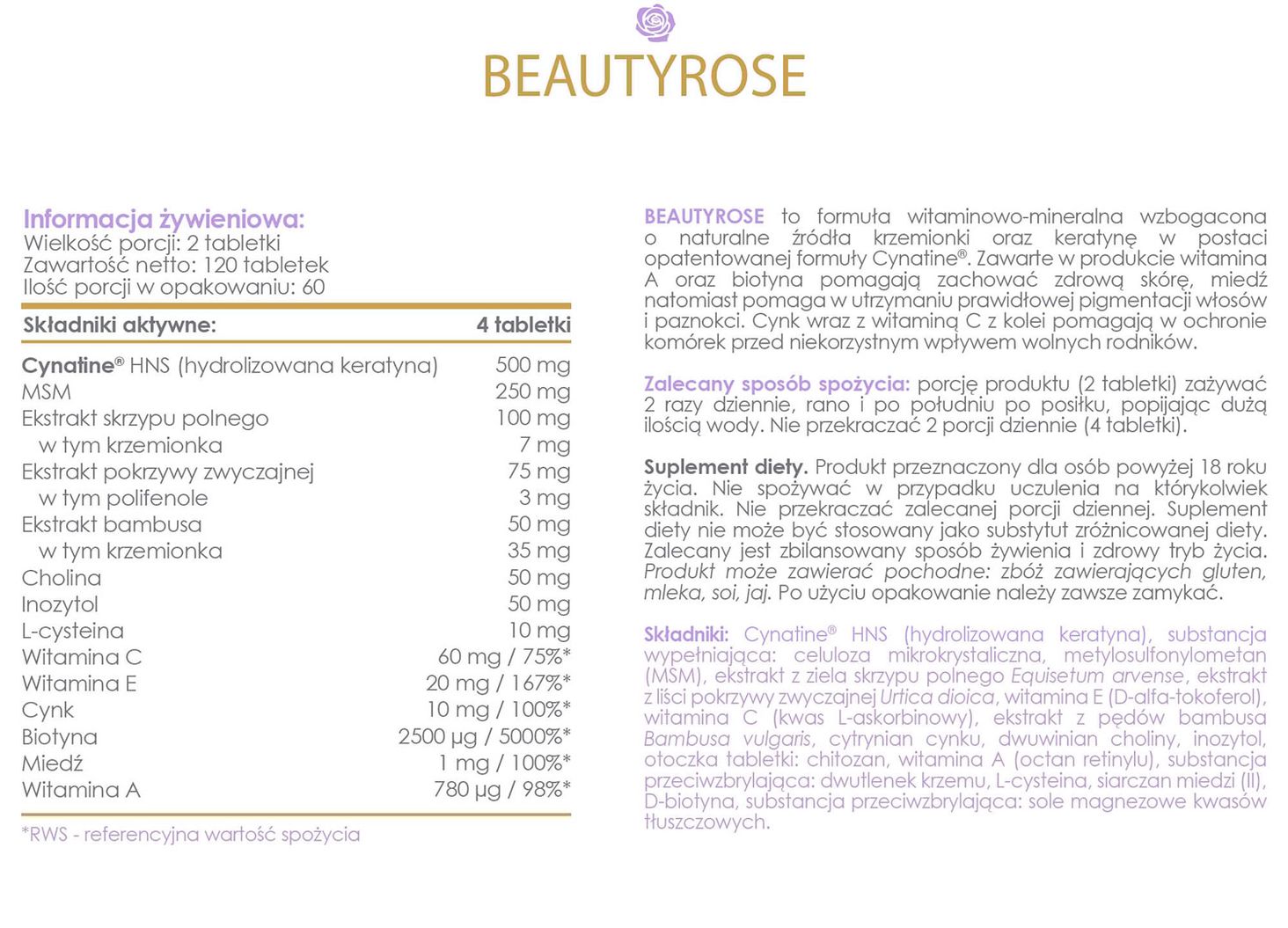 ALLDEYNN Beautyrose 120 tabl.
