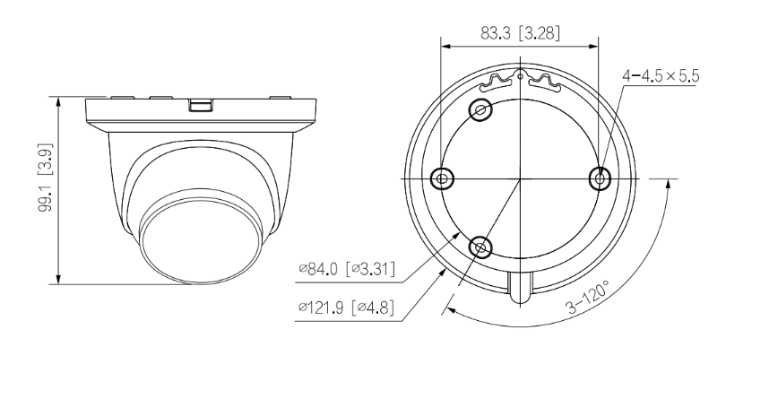 Dahua Wymiary/rysunek techniczny