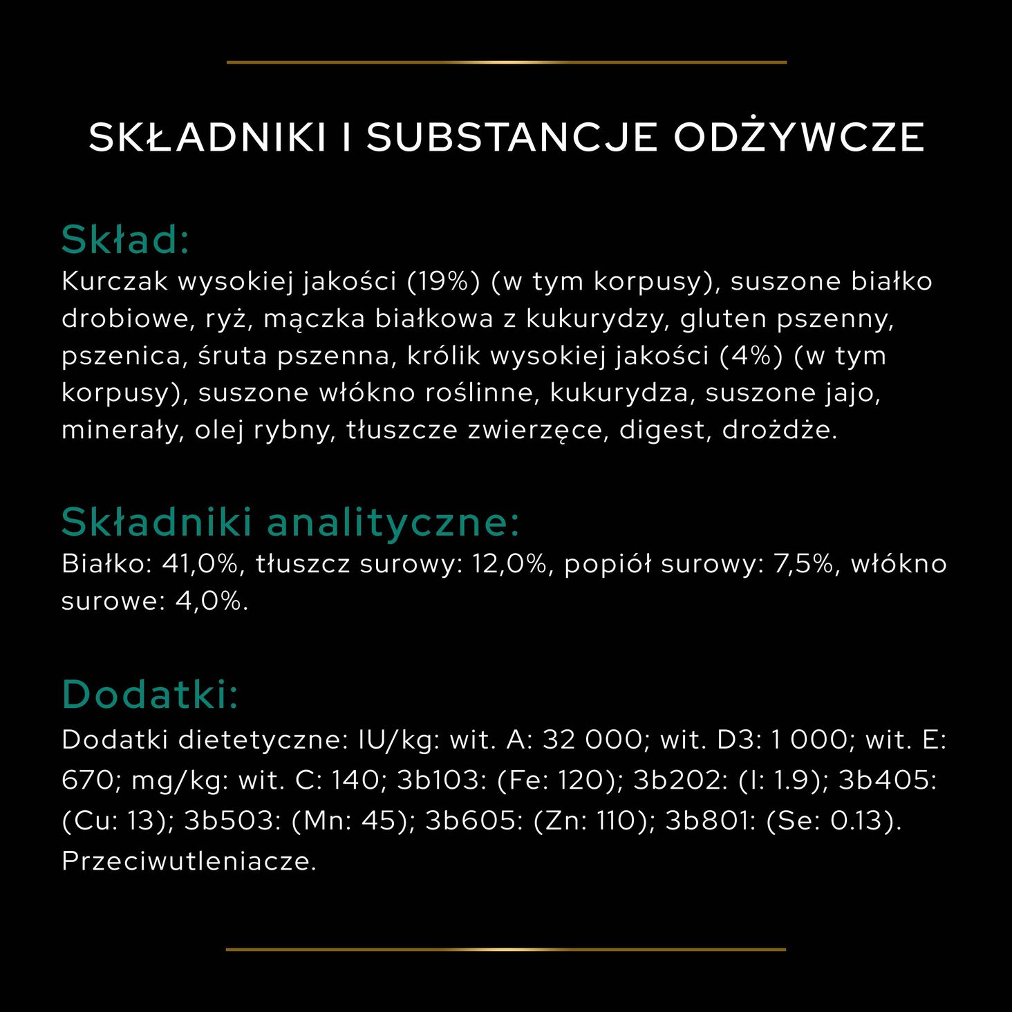 PRO PLAN STERILISED Renal Królik 1,5kg sklad