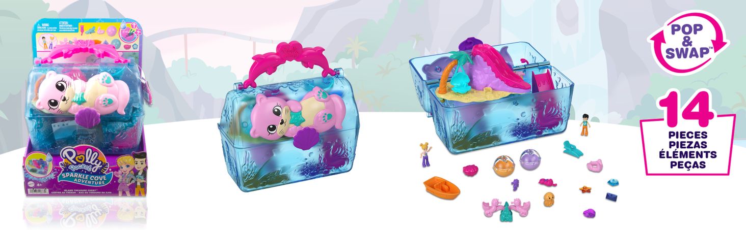 Polly Pocket Wyspa skarbów Kuferek