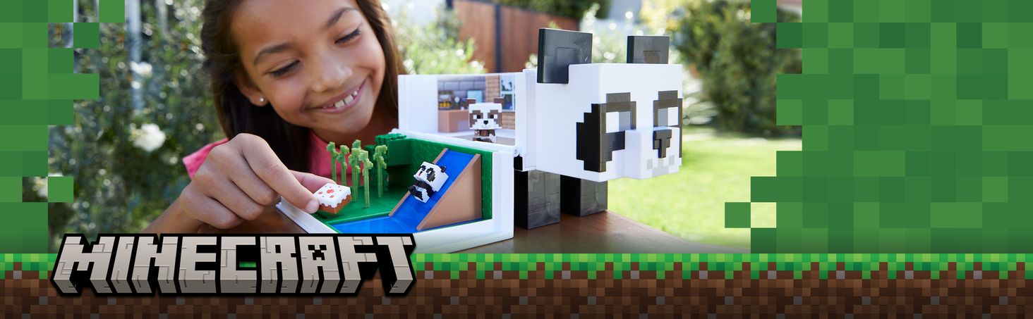 Mattel Minecraft Głowy Mobów Domek zabaw pandy
