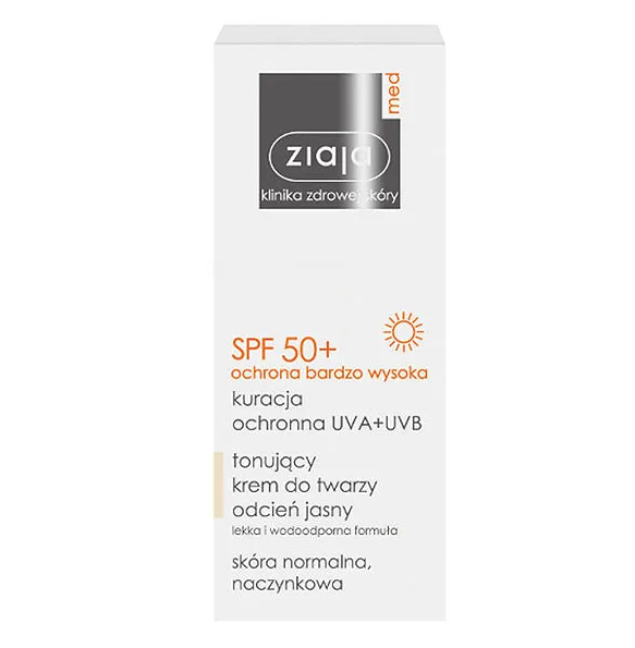 Ziaja med ochrona spf 50+ odcień jasny 50ml