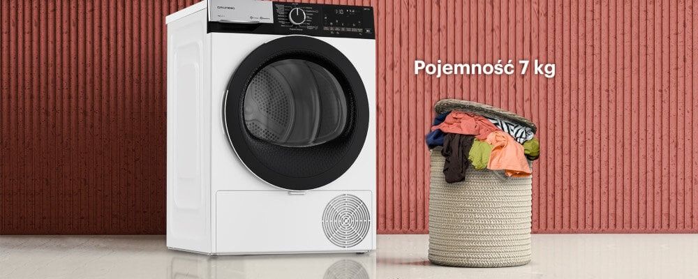 Grundig GT76724WBPB Pojemność 7 kg