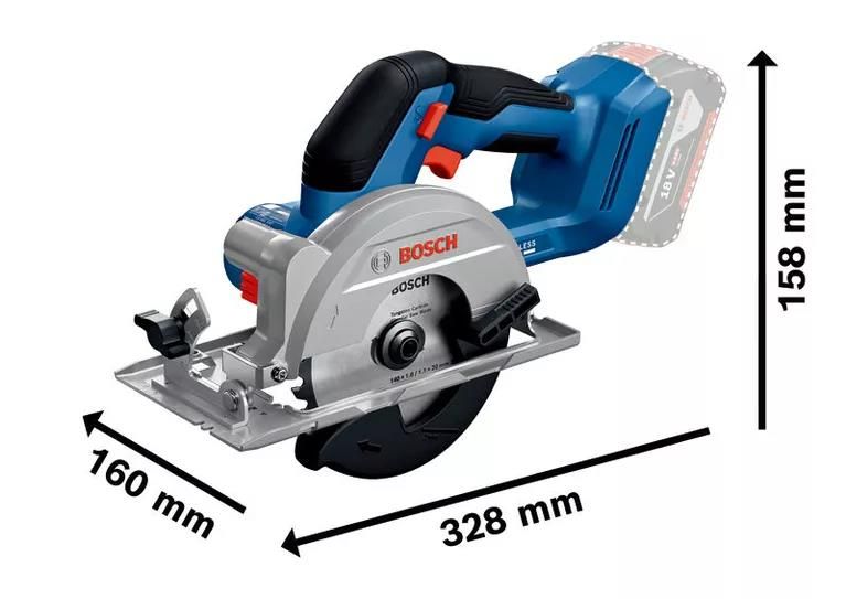 Bosch GKS 18V-51 Professional wymiary