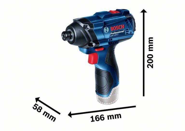 Bosch GDR 120-LI Professional wymiary