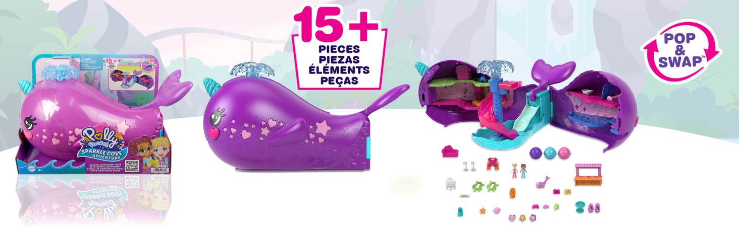 Polly Pocket Narwal Łódź podwodna Zestaw2