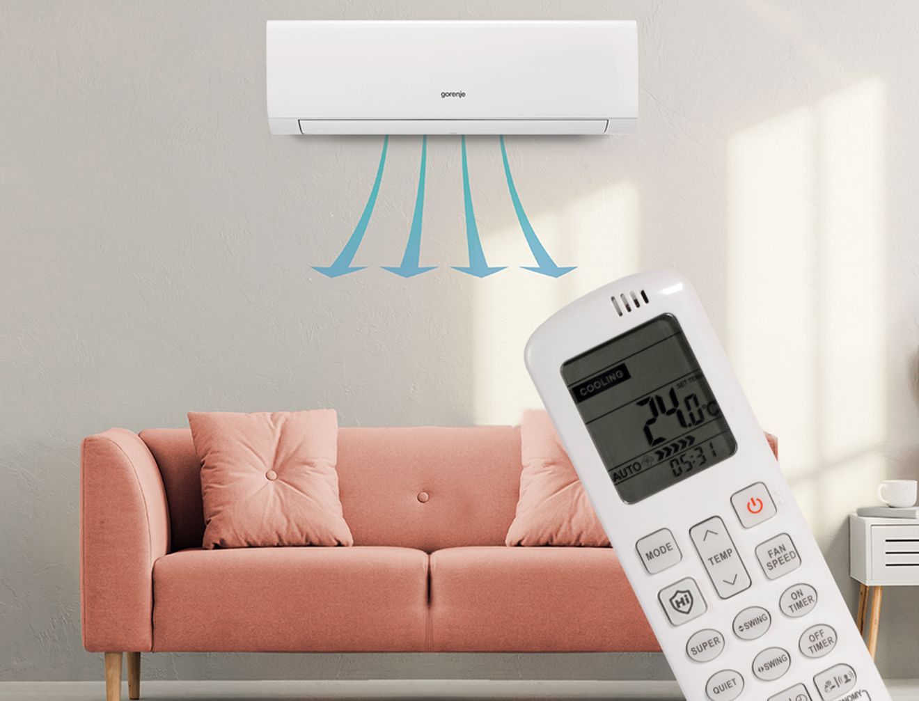 Gorenje regulacja za pomocą pilota