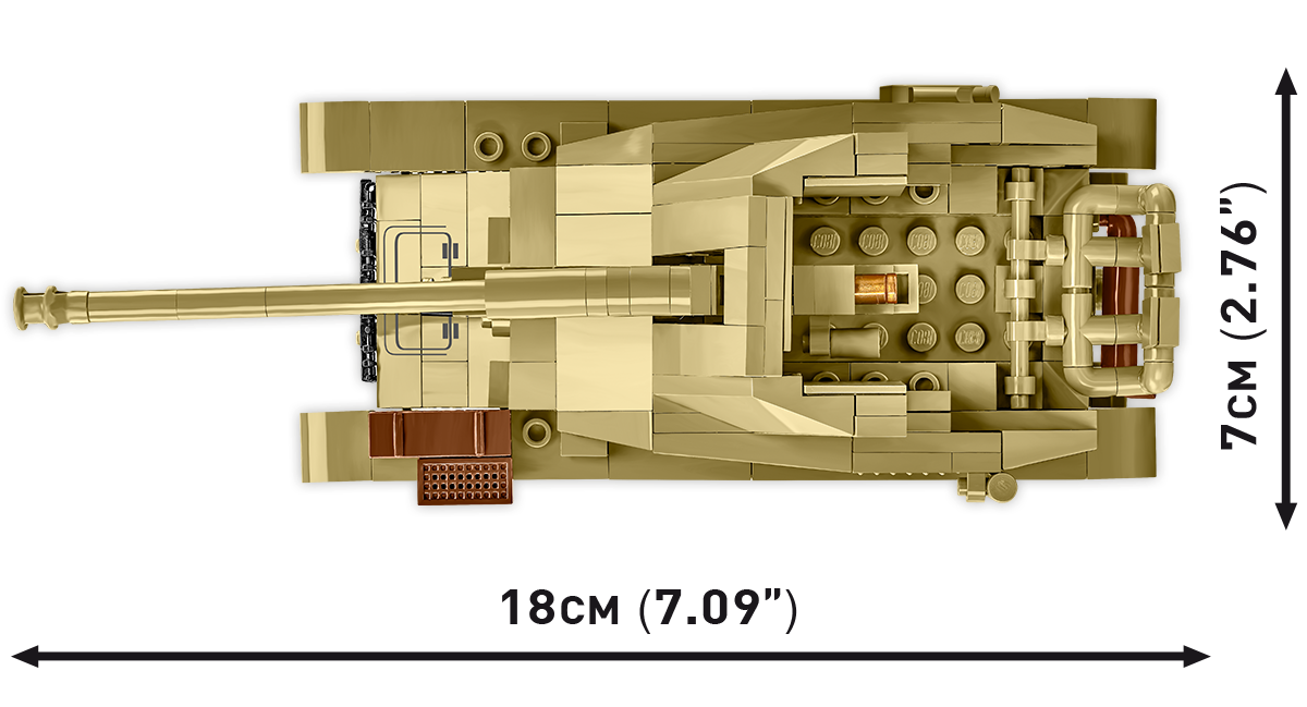 COBI Sd.Kfz.139 Marder III wymiary z góry