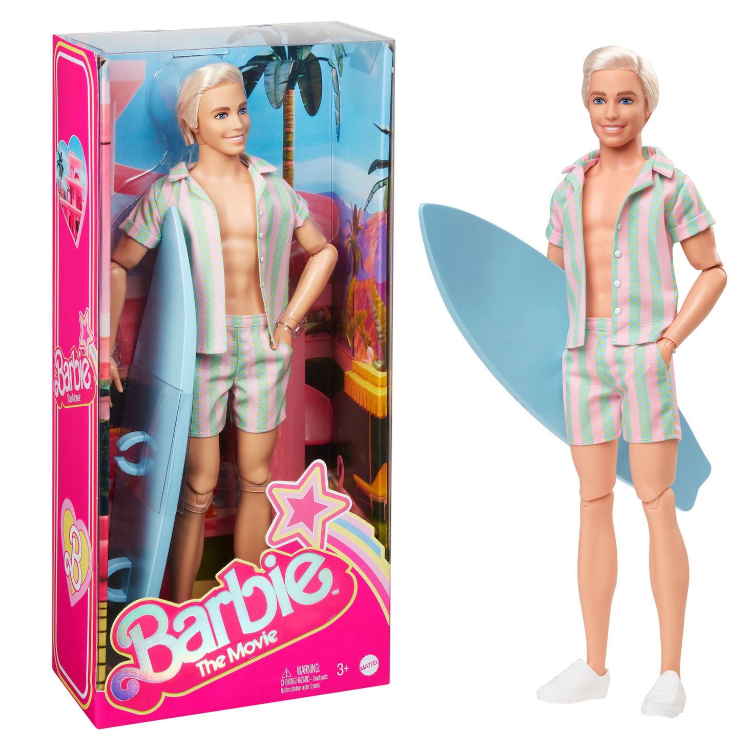 Barbie Lalka filmowa Ryan Gosling jako Ken (surfer outfit)