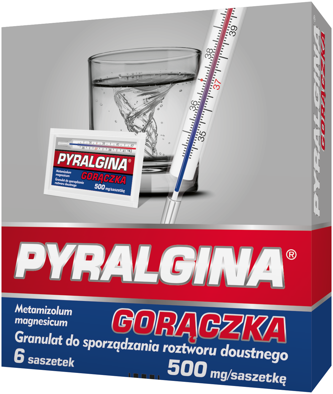 Pyralgina Gorączka 500 mg x 6 sasz. opakowanie