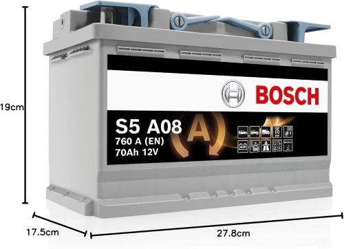 Bosch S5Agm S5A08 12V 70 Ah / 760 A zdj produktu 3