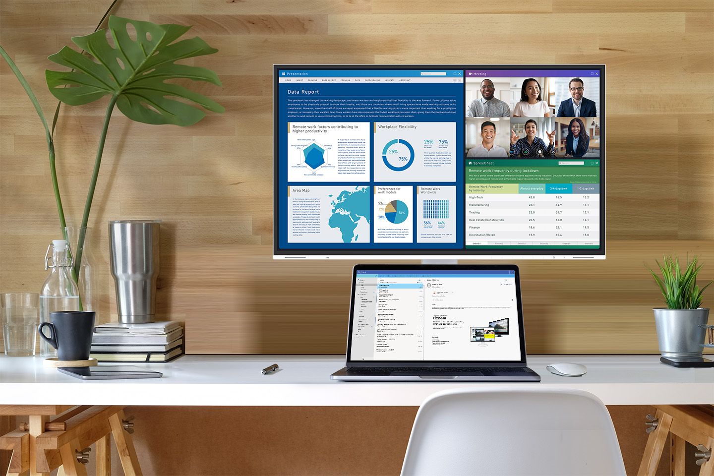 EIZO FlexScan oszczędnośc miejsca