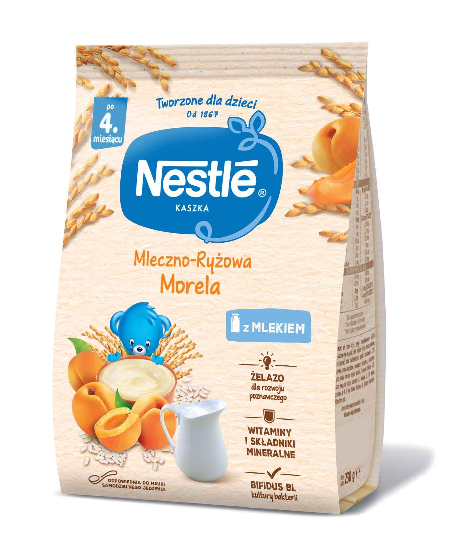 Nestlé Kaszka mleczno-ryżowa Morela - 1