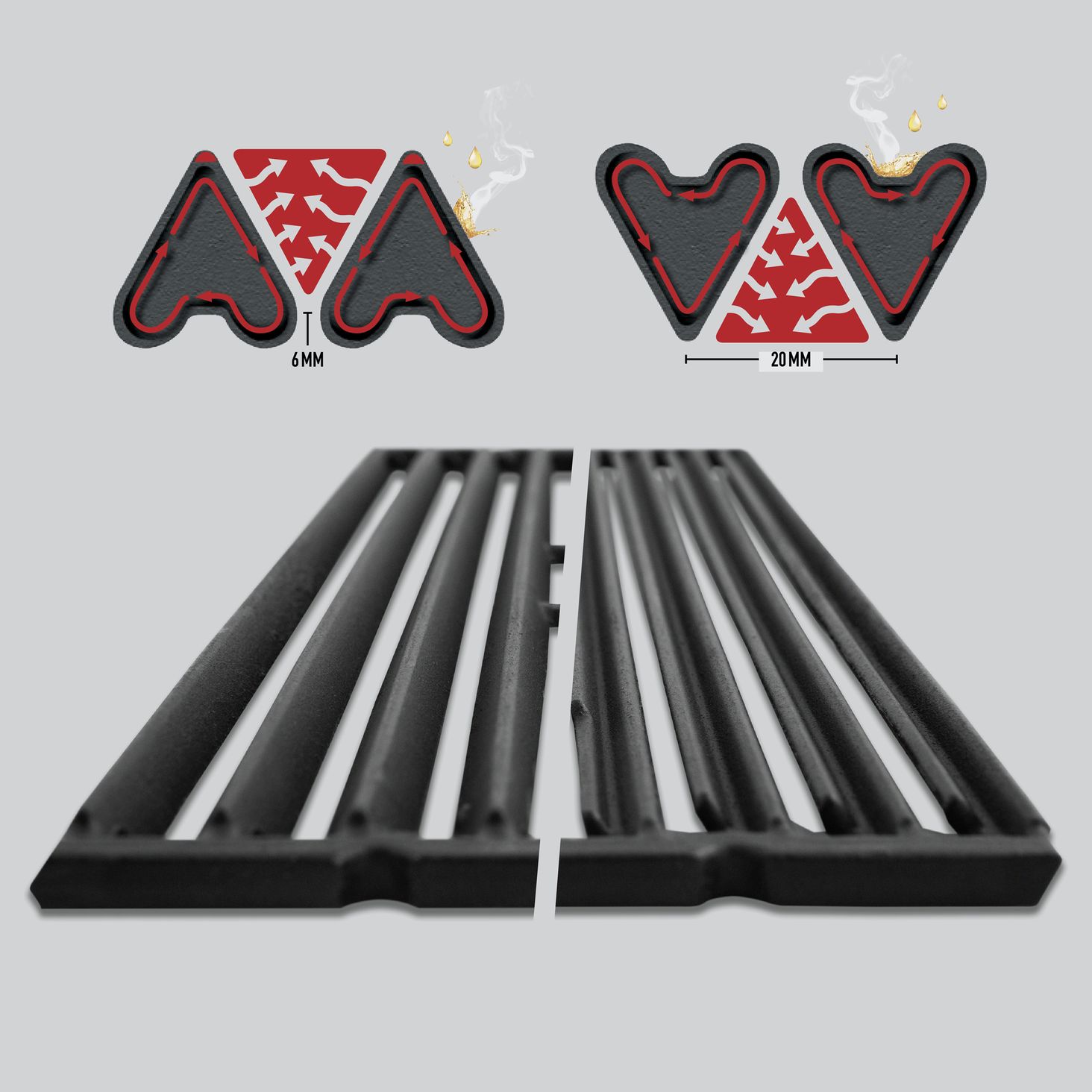Broil King Royal Shadow - ruszty żeliwne