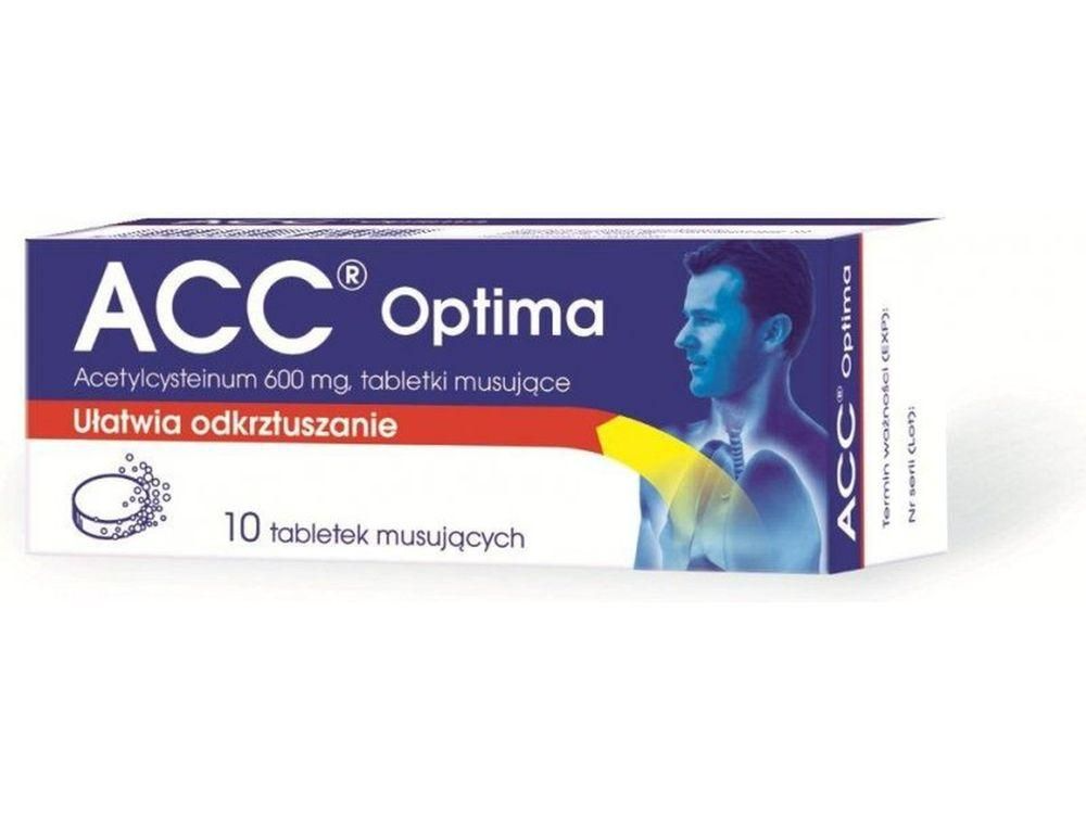 ACC Optima 600mg 10 tabl musujących