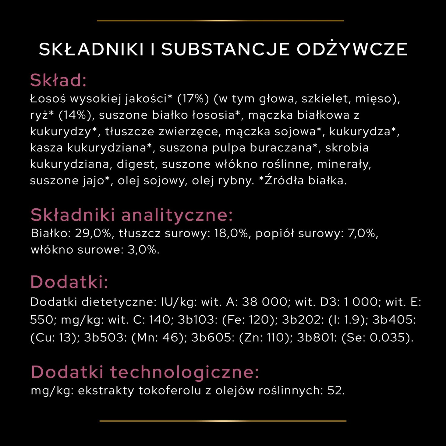 Pro Plan Medium Adult Sensitive Skin Łosoś skład