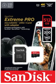 SanDisk microSDXC Extreme Pro 512GB 200/140 MB/s - 4