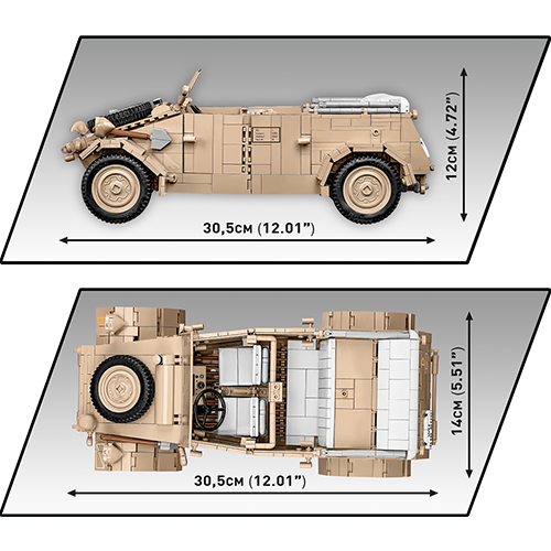 2803 Kübelwagen PKW TYP 82 wymiary