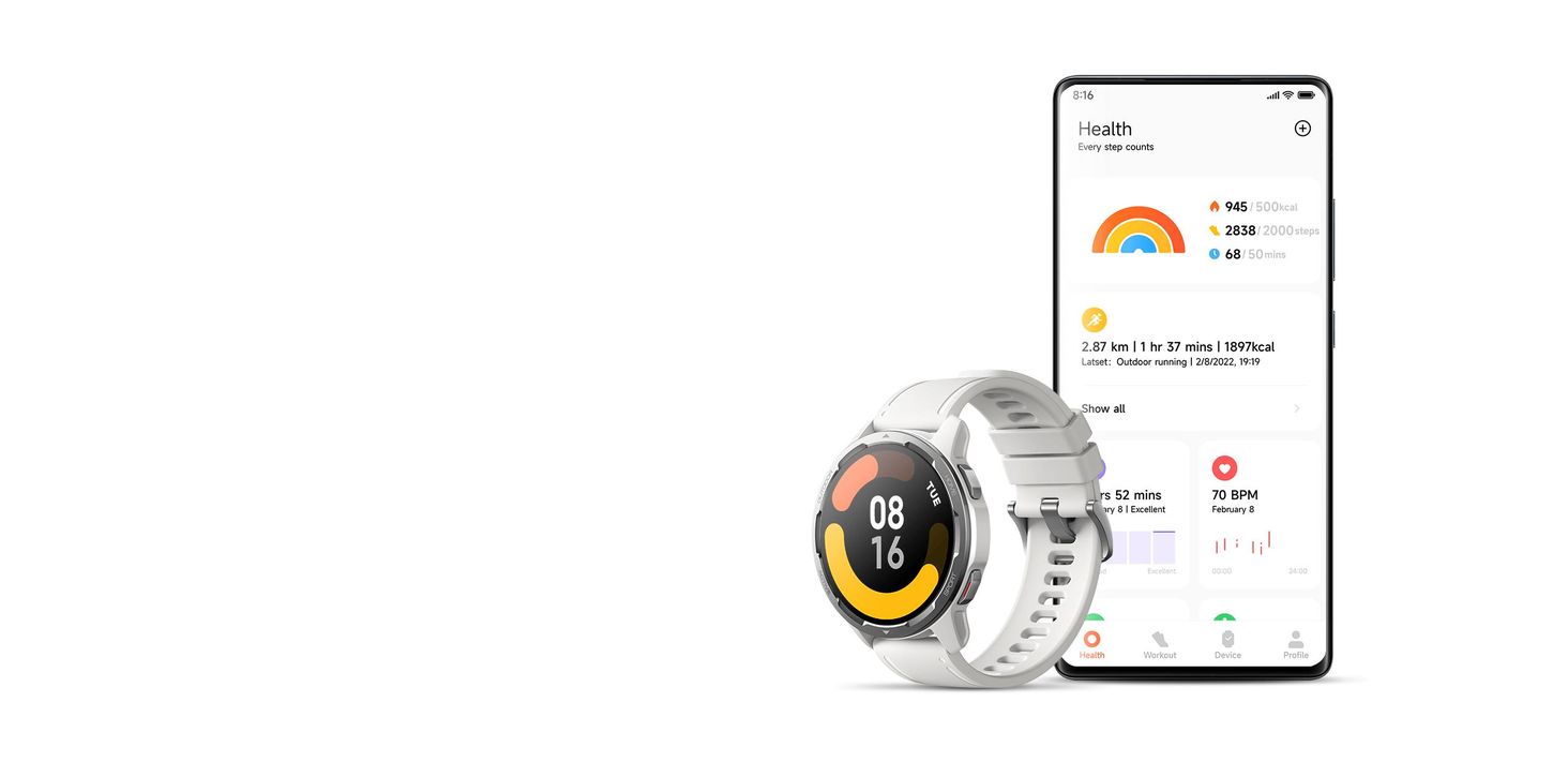 Xiaomi Watch S1 Active Aplikacja Mi Fitness