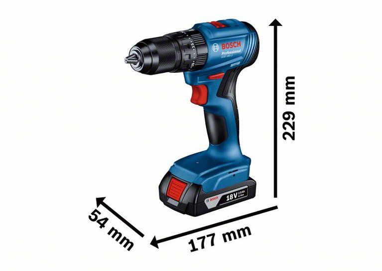 Bosch GSB 185-LI Professional wymiary