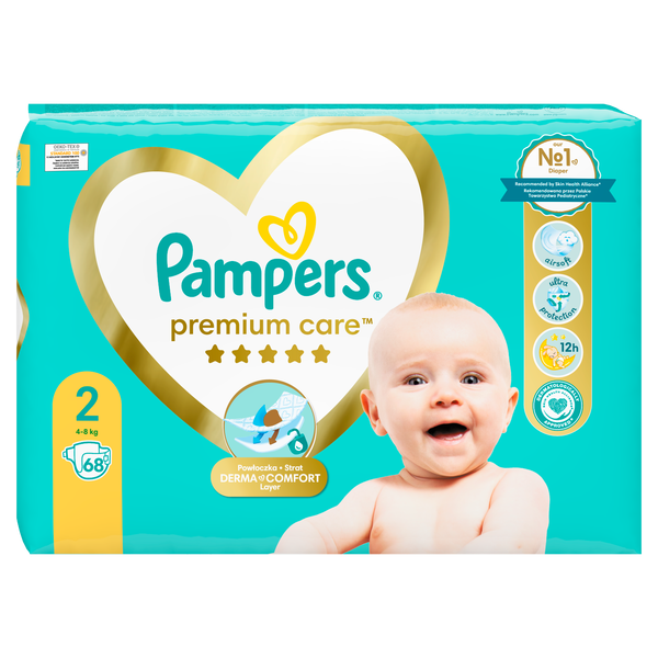 Pampers Pieluchy Premium Care rozmiar 2, 4-8 kg 68 szt.