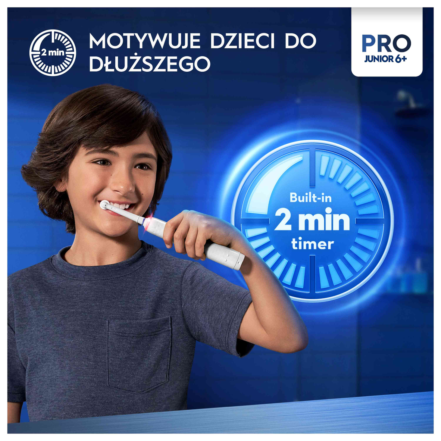 Oral-B Pro Junior Kraina Lodu niebieska zdj produktu 3
