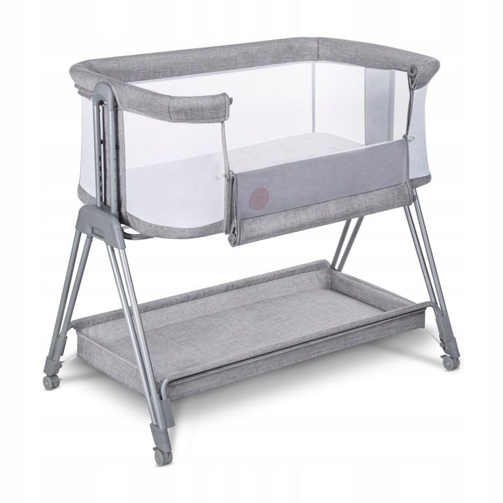 Lionelo Luna Grey Concrete 2 W 1 Łóżeczko Dostawne