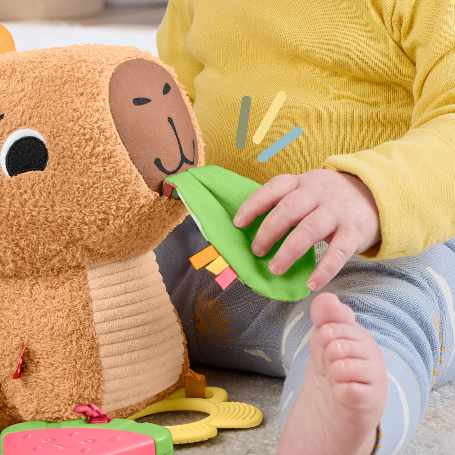 Fisher-Price Kapibara Sensoryczna przytulanka 7