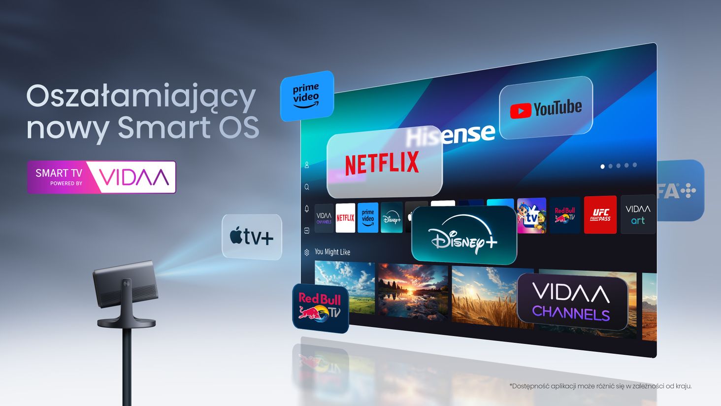 Hisense Projektor Smart - System VIDAA OS