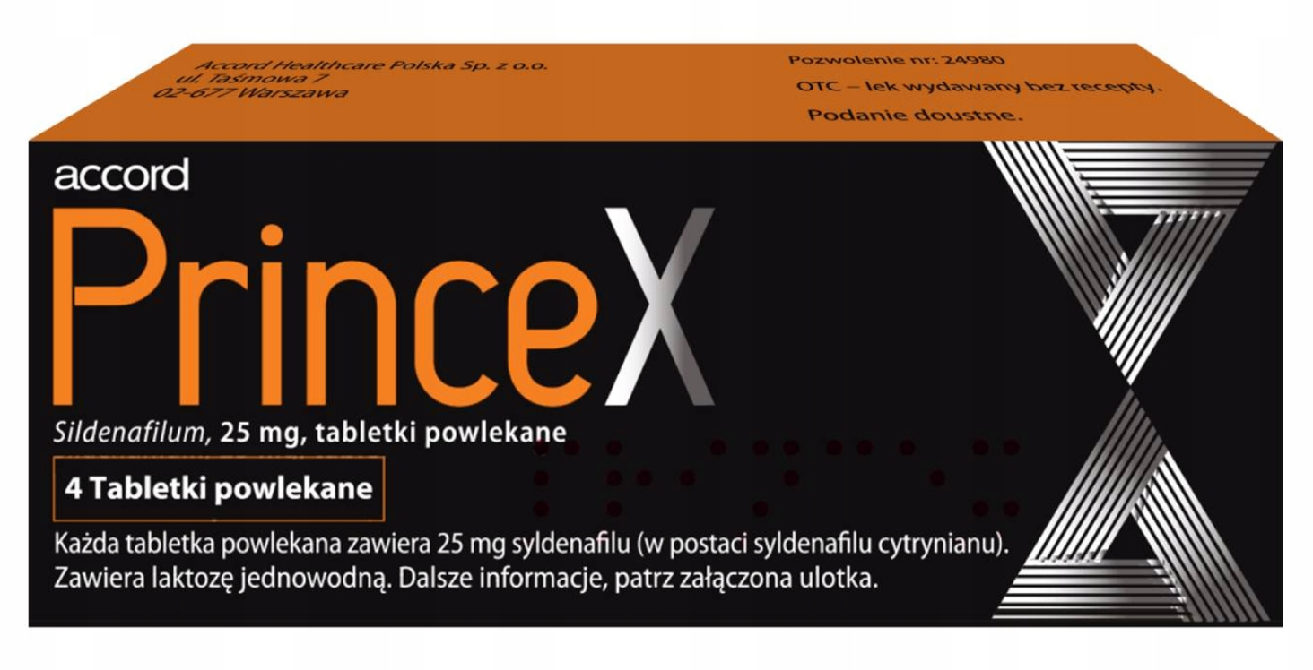 Accord Healthcare PrinceX 25 mg (Sildenafil) 4tabl.