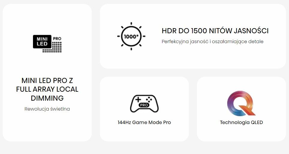 Hisense 55U8KQ właściwości