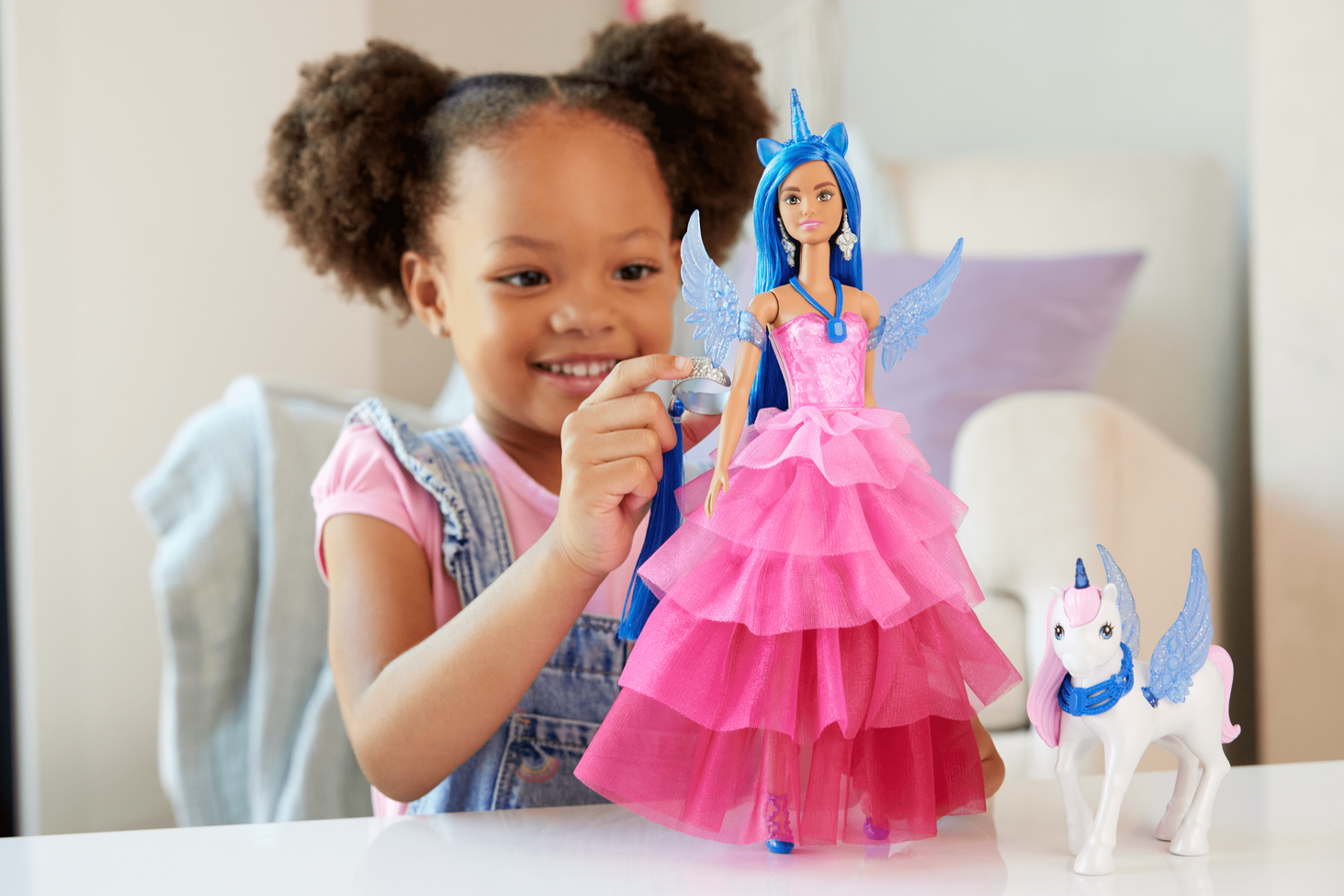 Barbie Sapphire Skrzydlaty jednorożec Lalka 65 rocznica