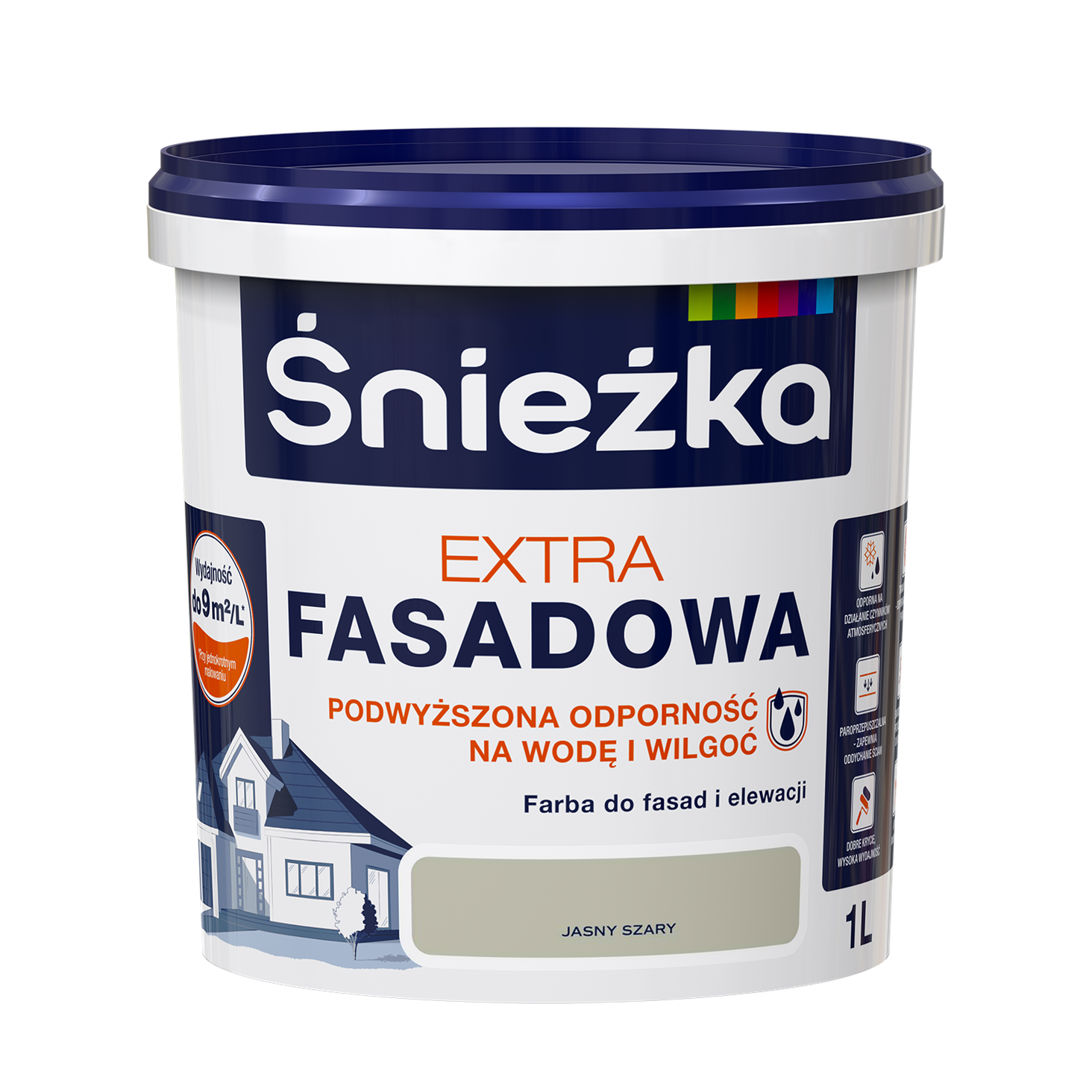 śnieżka extra fasadowa jasny szary