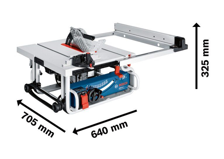 Bosch GTS 10 J Professional wymiary