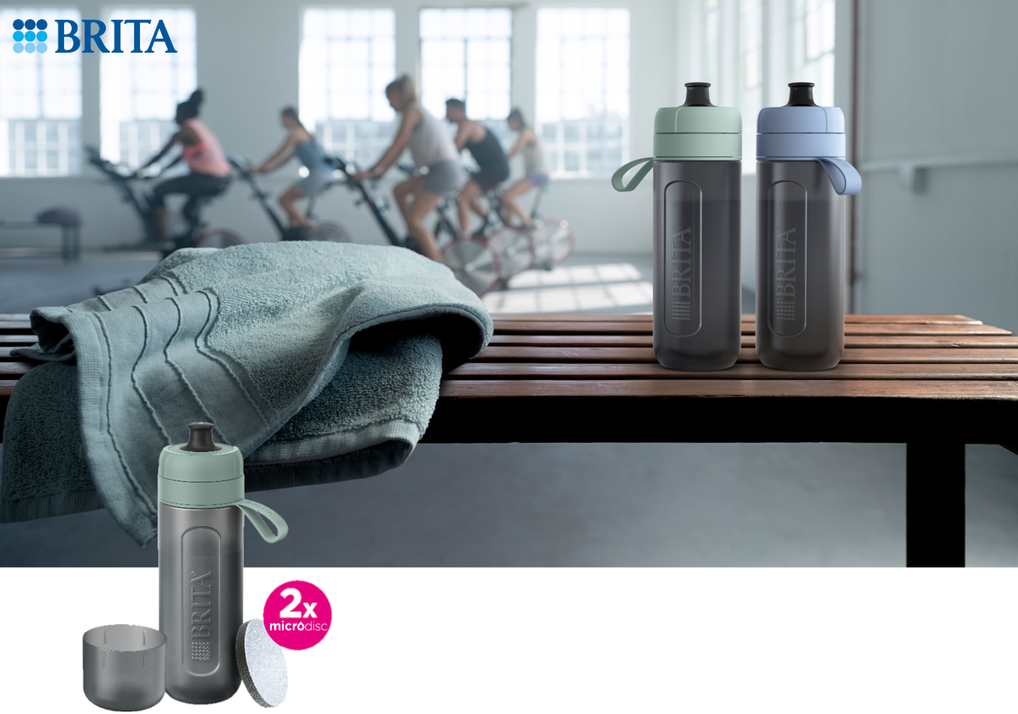 BRITA butelka activ pastelowa zieleń