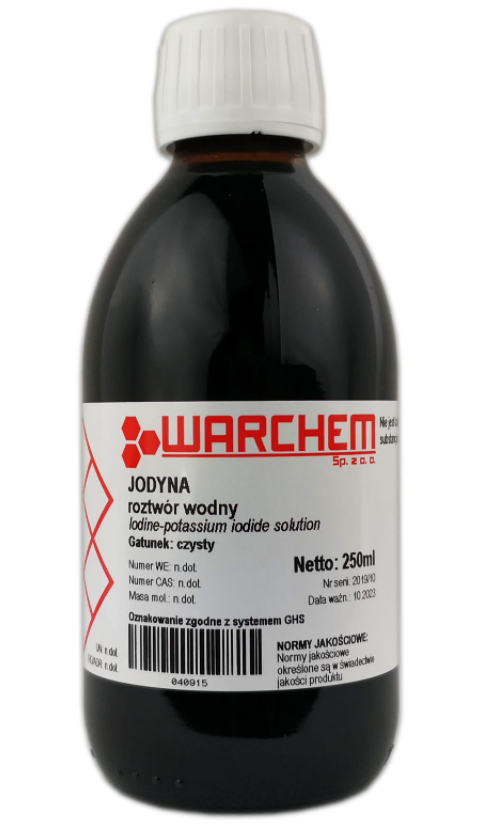 Warchem Jodyna Roztwór Wodny Płyn Lugola Czysty 250Ml
