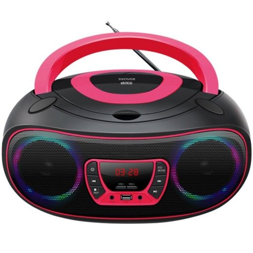Radioodtwarzacz DENVER TCL-212BT Czarno-rozowy