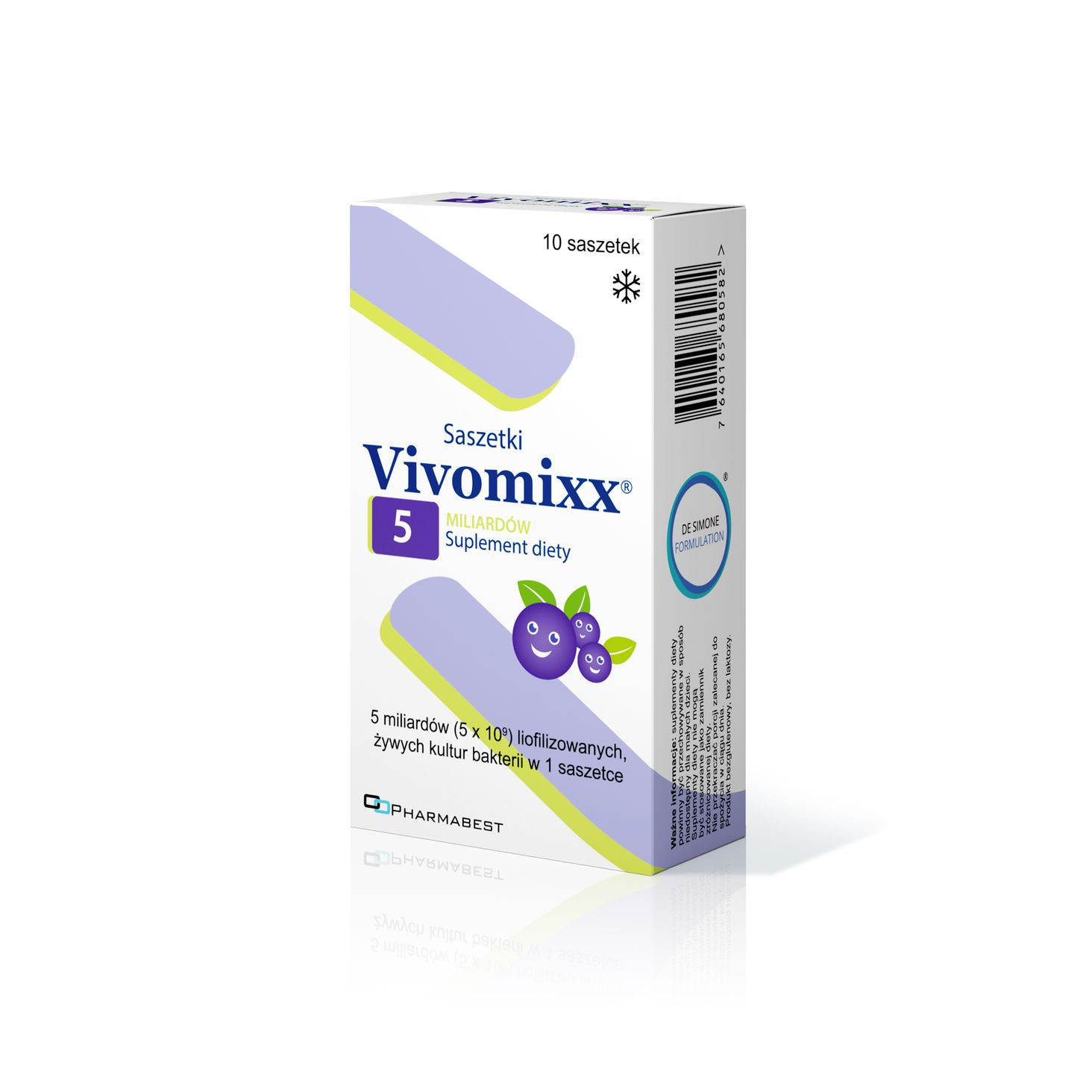 Vivomixx 5 smak borówkowy 10 saszetek Grafika