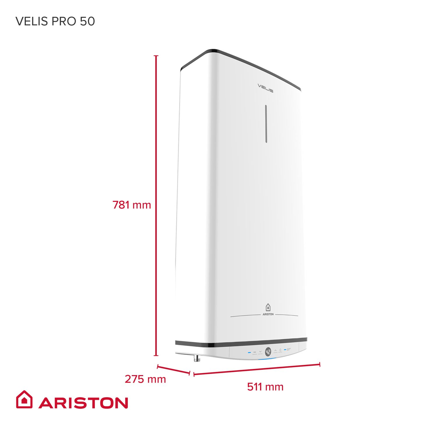 Ariston Velis Pro 50 wymiary