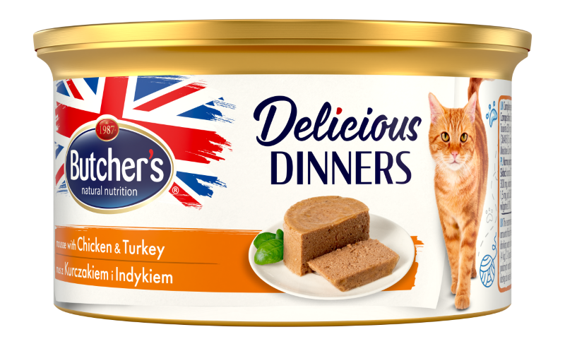 Butcher's Delicious Dinners Cat z kurczakiem i indykiem
