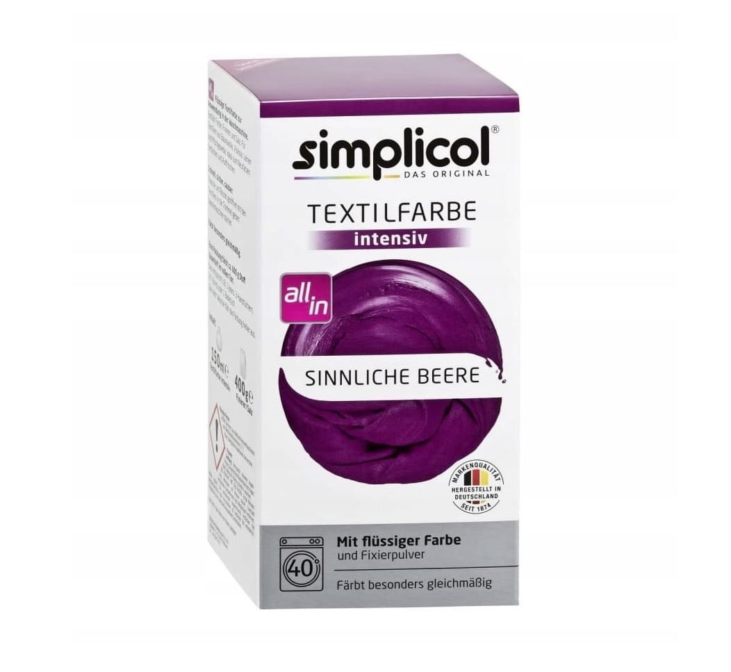 Simplicol Intensiv Barwnik Do Tkanin 560g Zmysłowa Jagoda